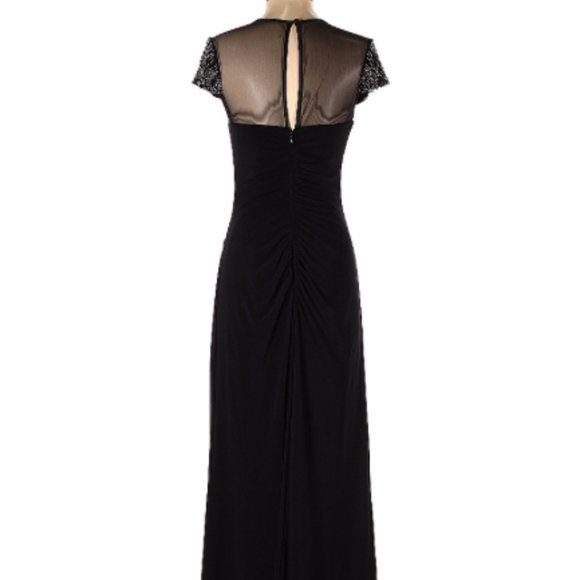 Vince Camuto Illusion Neckline Long Cocktail Dress. Sz 4. - Picture 4 of 4
